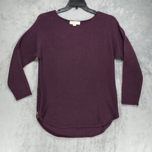 MICHAEL Michael Kors Women's Plum Crew Neck Sweater Sz M EUC